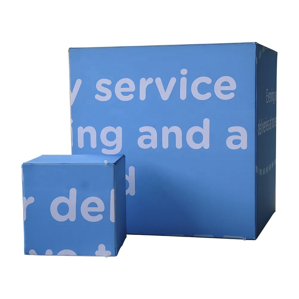 2019 fashion fabric  customized  cube led lighting box display