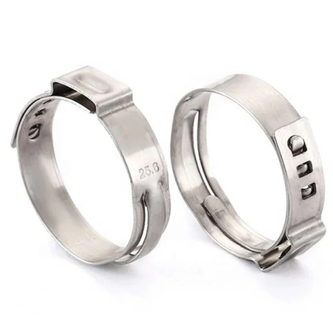 Автомобильные трубки разных размеров используемые Зажимы для шлангов из нержавеющей стали одиночный зажим