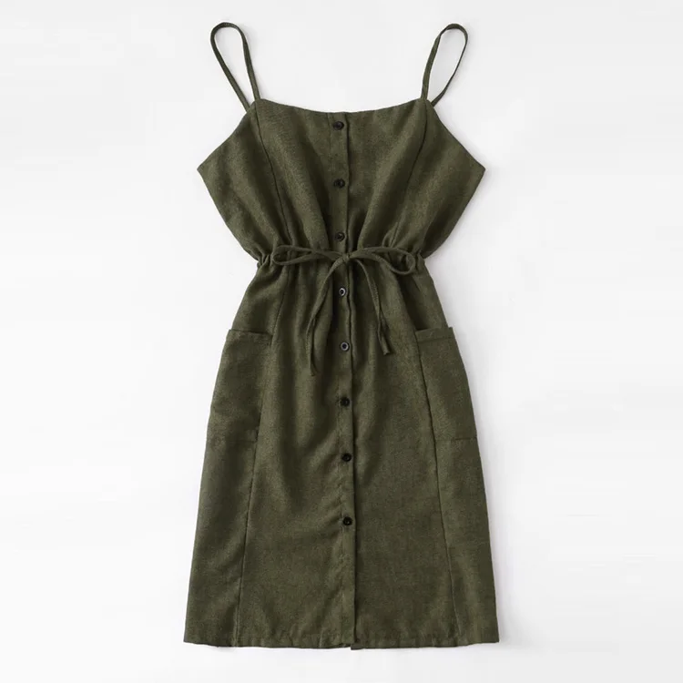 
Latest Designs Sleeveless Casual Women Summer Designer Strap Dress 