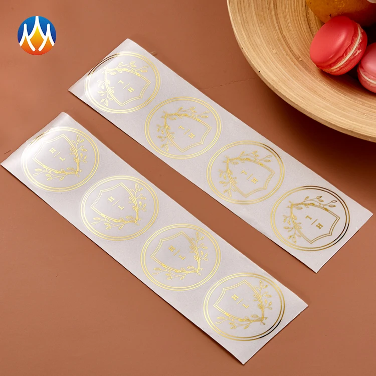 TRANSPARENT INSIGNIA ICON WATERPROOF VINYL SELF ADHESIVE ROUND PVC LABEL STICKER