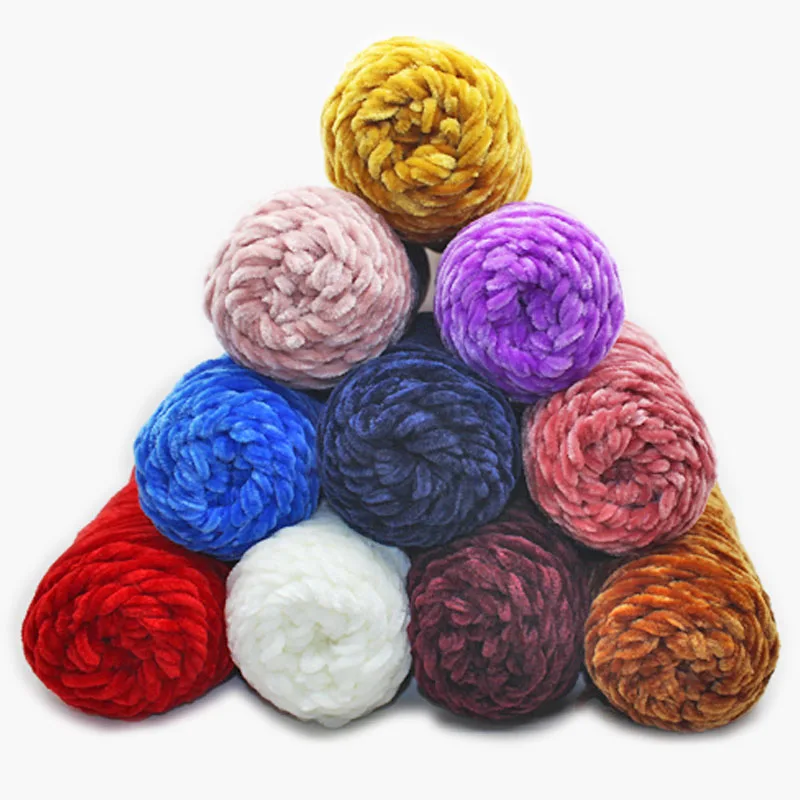 New Style High density super soft chunky chenille t shirt crochet yarn polyester filament fancy yarn DTY fleece Yarn
