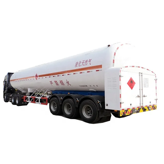 PANDA 3-axle Lng Cryogenic Tank Truck Trailer Lng/ Cng Tanker Semitrailers Vessel Steel Semi-trailer Used Truck Trailers Sale