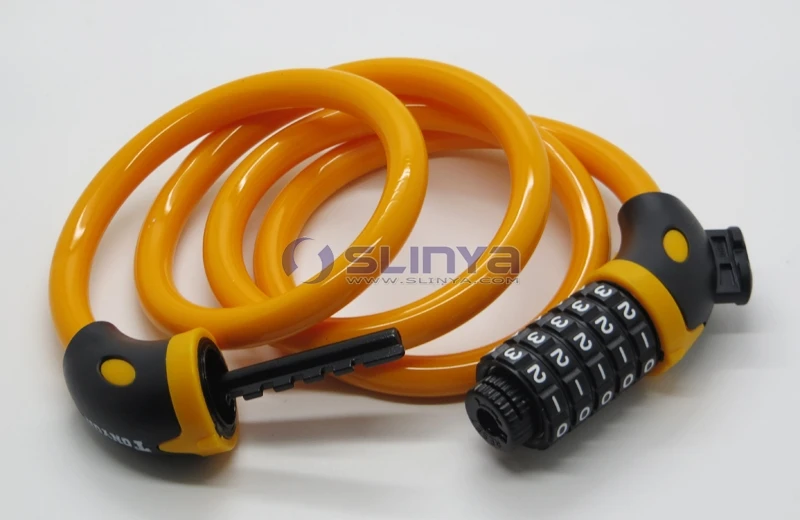 Bike Accessories Bicycle Lock Anti-lost Cable Lock Waterproof Colorful with Password