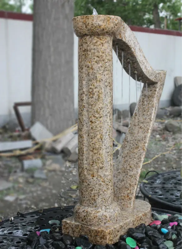 2014 New Product Harp garden water fountain, large outdoor water fountain, decorative water fountain