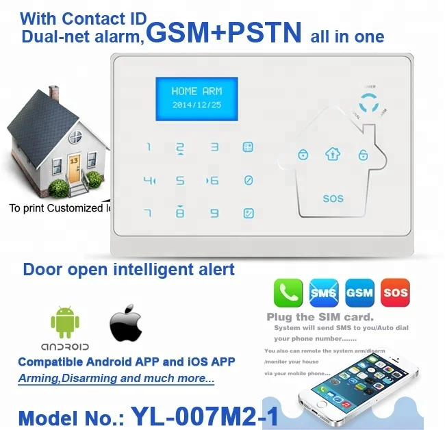 Wireless GSM Alarm System GSM PTSN Home Security Alarm System