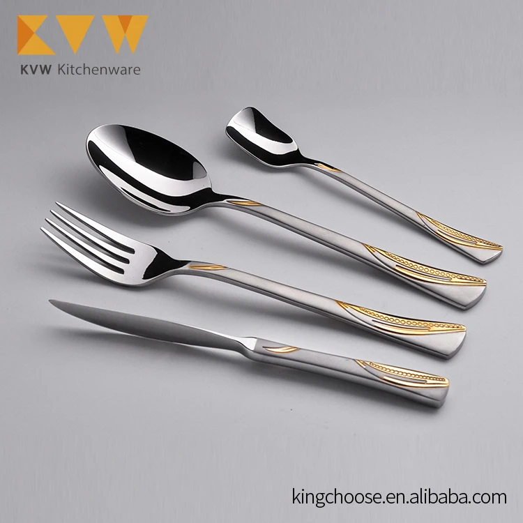 18/10 из нержавеющей стали, столовые приборы, наборы ножи, вилки и ложки