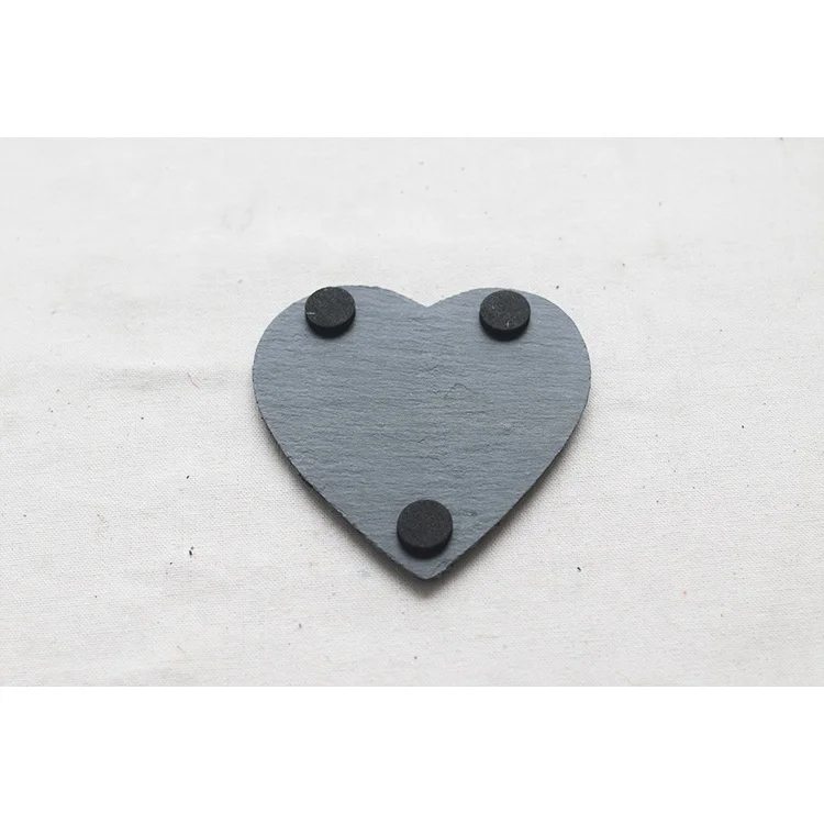 Wholesale black slate dinnerware slate heart coaster
