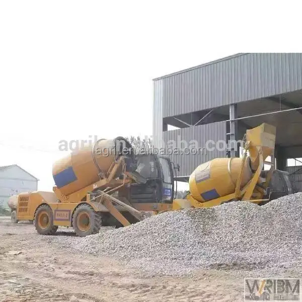 self loading and propelled diesel engine concrete mixer power shift truck with pump air conditioner