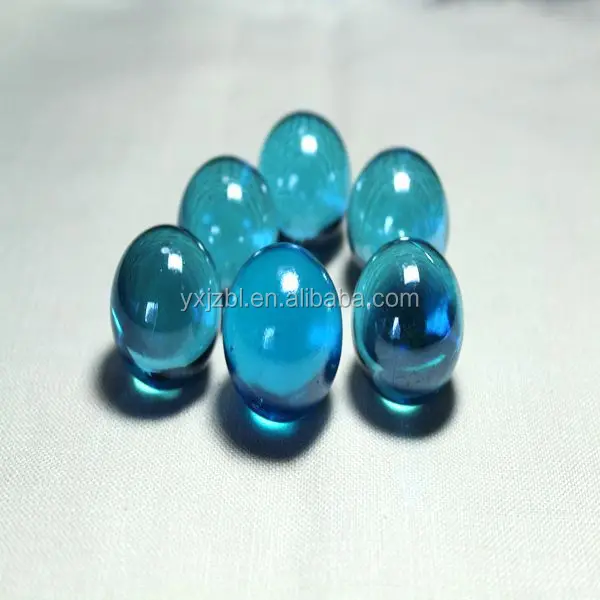 sea blue colour transparent glass marbles