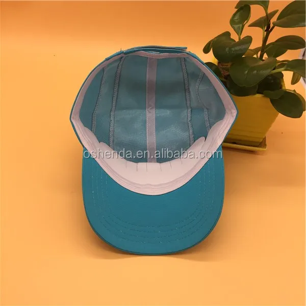 Wholesale melon type 5 panel nylon fabric dryfit golf caps