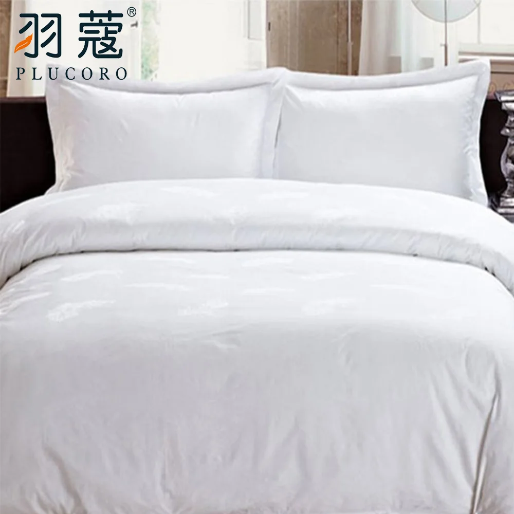 60S Egyptian Cotton 5 Star Hilton Hotel Bedding 4PCS White Bed Sheets Duvet Cover Set