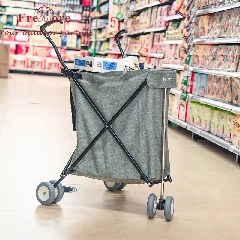 Portable Shopping Cart and Transit Utility trolley   with removable bag Water-Resistant Heavy-Duty Canvas with Cover