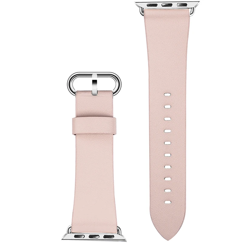 Лидер продаж Мода розовое золото черный тонкий мягкий пояса из натуральной кожи часы ремешок для apple watch