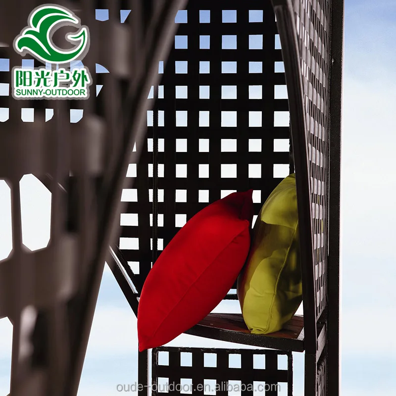 2016 Новый двойной вершины PE ротанга беседка открытый площади беседка 4 м * 4 м