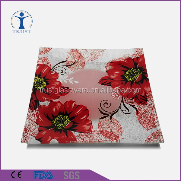 Оптовая продажа украшения образец пластина устанавливает дешевые цены прозрачного стекла квадратной плиты