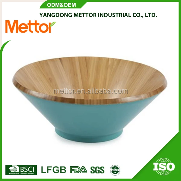 Super high safety acacia wood food salad bowl set