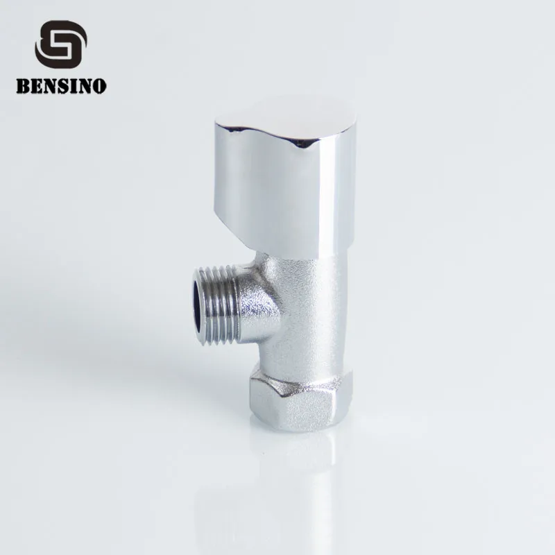 chrome finish two way zinc alloy handle water inlet angle valve