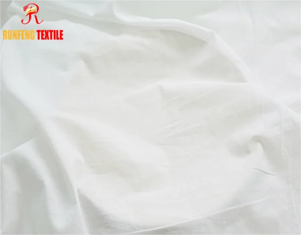 plain white 55% cotton 45% polyester poplin fabric
