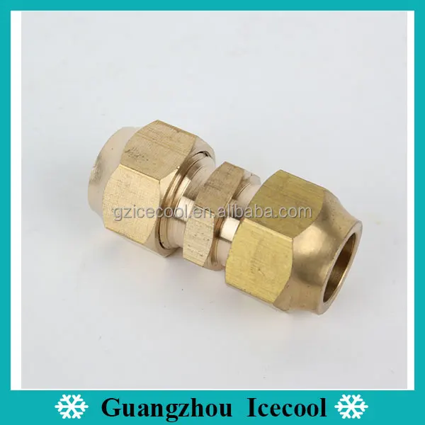 High Quality Brass Double Flare Union/Copper Speedfit Fitting with Nuts From 1/4' 3/8' 1/2' 5/8' 3/4' 7/8' 1'