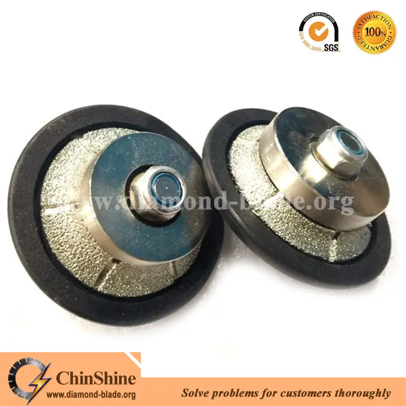 Vacuum brazed diamond edge profilers for marble stone edge polishing