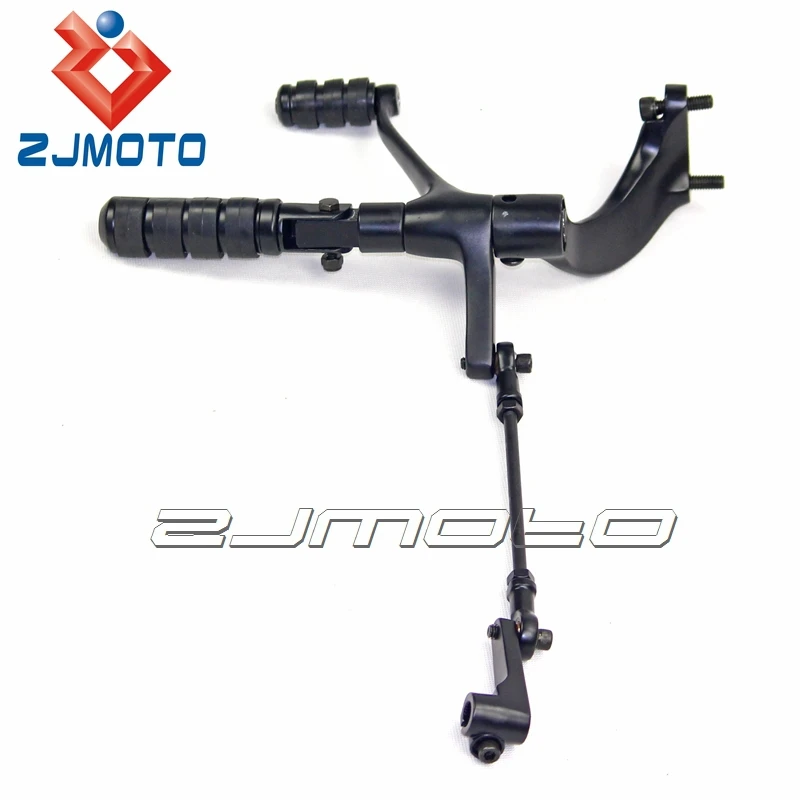 Black Iron Footrest Forward Control Kit Motor Bike Foot Pegs Motorcycles Foot Rest For Sportster Roadster Nightster 1622-0140