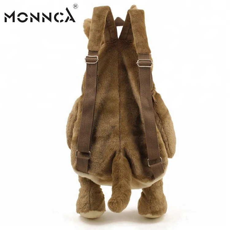 2021 Custom Plush Animal Brown Teddy Bear Backpack For Adults