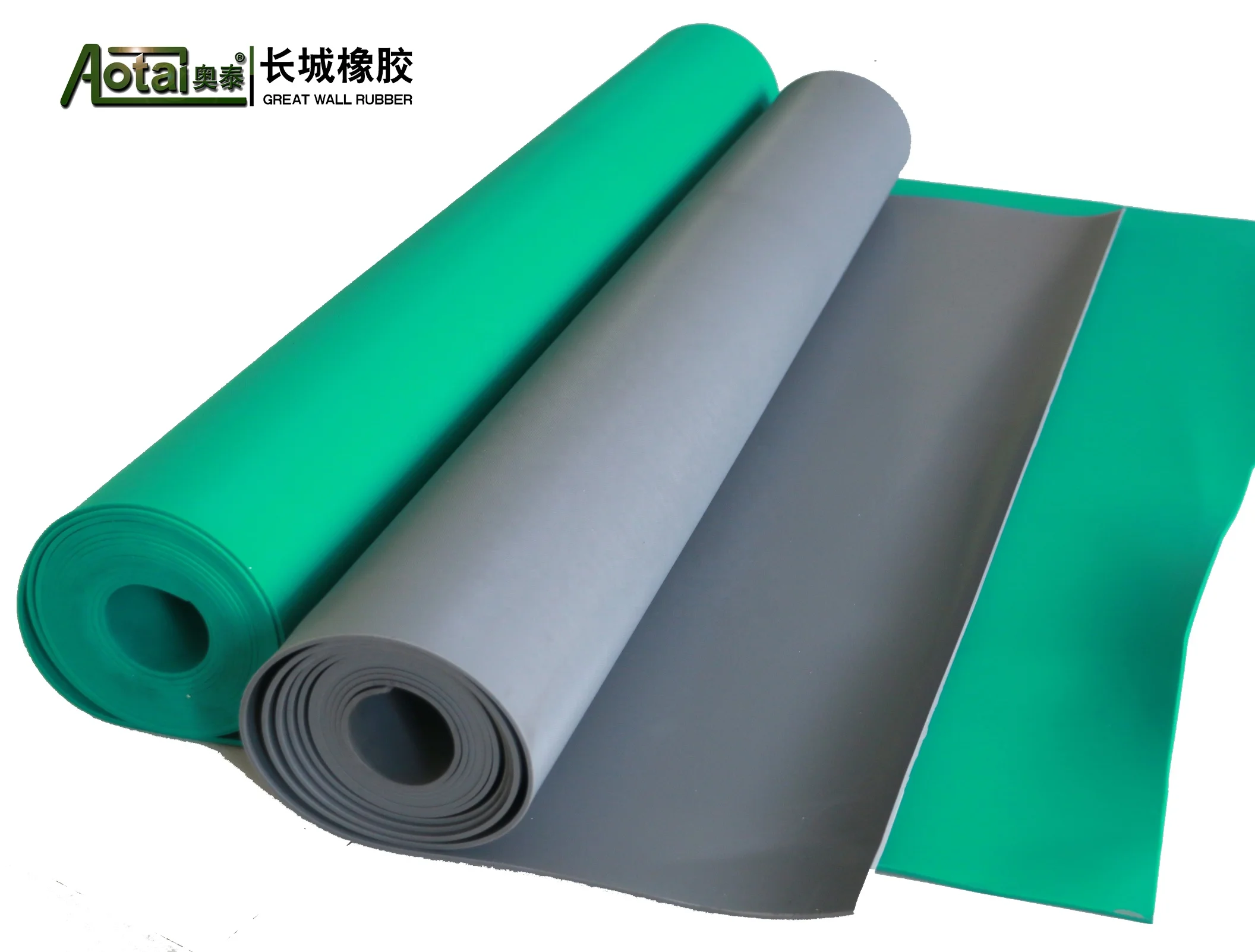 General Use Fine Ribbed Rubber Floorings Anti Fatigue Rubber Sheet Carpets Gym Mats