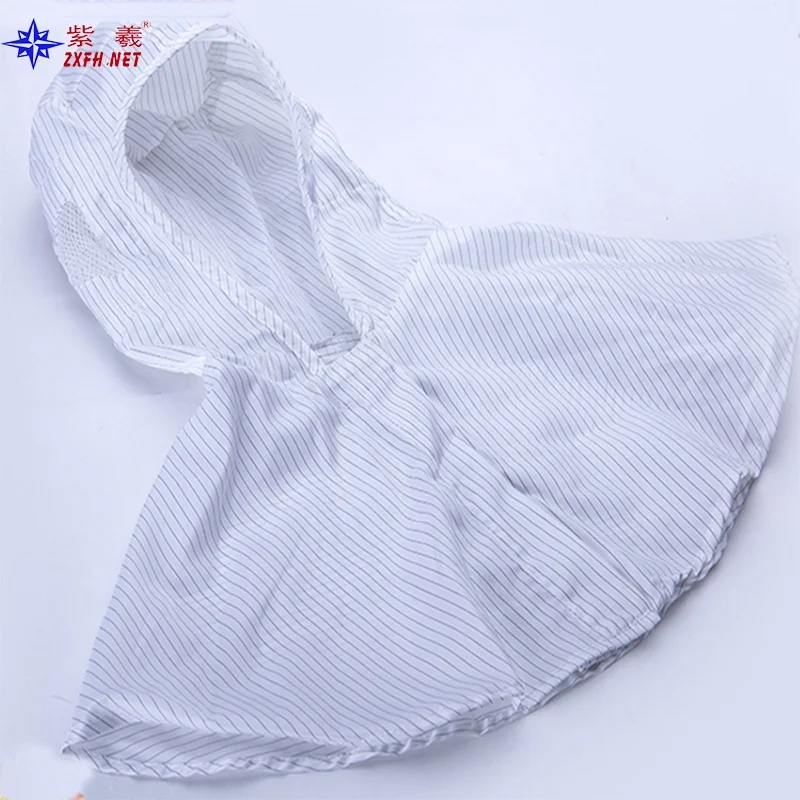 ESD Dust Free Safety Hat Cleanroom Industry Breathable Anti-Static Shawl Cap