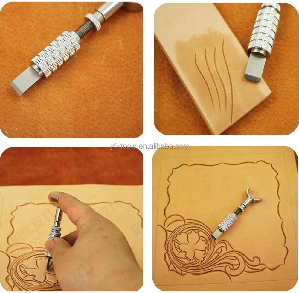 YIFENG DIY Leather Carving Tool Adjustable Swivel Knife leather craft tools hand