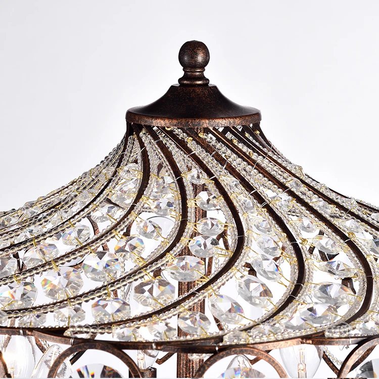 Декоративная стандартная Напольная Лампа с кристаллами для украшения гостиной