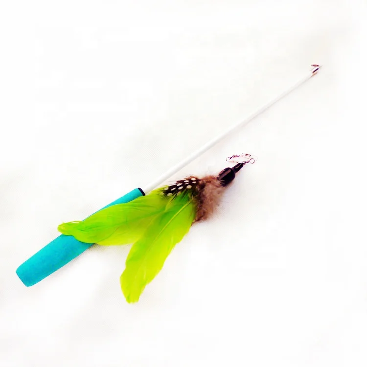 Customized Hot Selling New Design Fishing Rod Feather Cat Teaser Toy