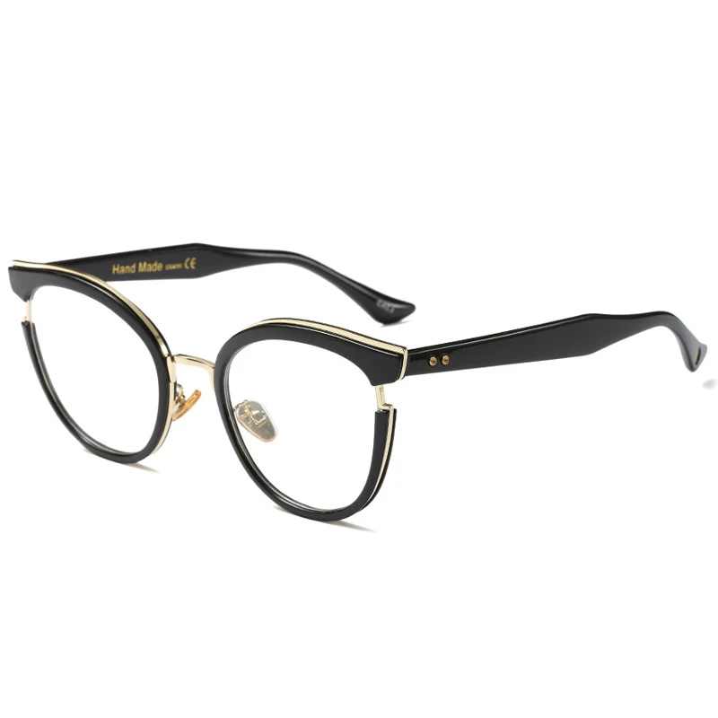 F97551 Trendy Lady Clear Lens Cat eye Eyeglasses Oversized Leopard Frame Optical Eyewear 2019