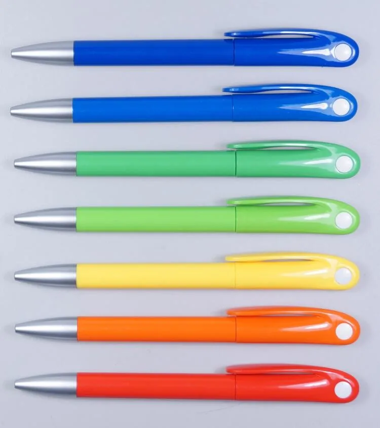 factory cheap pure color plastic logo print custom colorful sublimation ballpoint pen