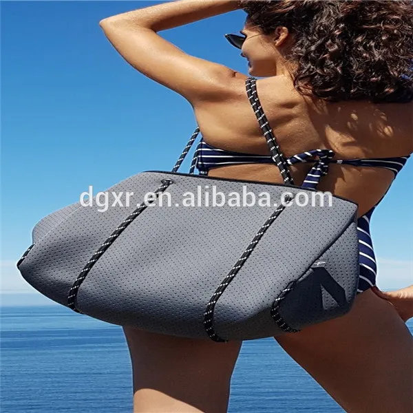 
Cactus Floral Summer Beach Tote Bag Waterproof Neoprene Beach Bag 2019 Fashion 