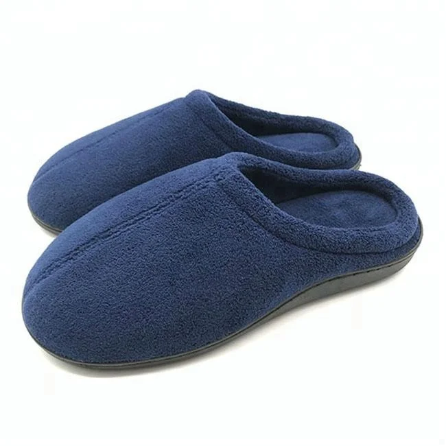 Relax Navy Blue Cooling Gel Slippers Memory Foam Unisex Slippers as seen on TV