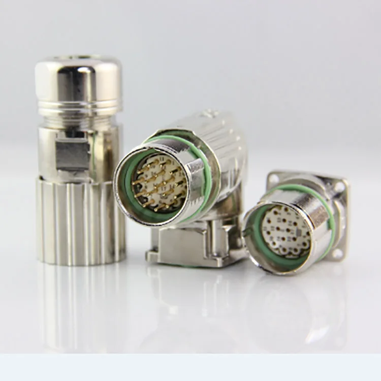 Servo Motor Encoder Connector male M23 Encoder Connector 6 8 12 17 19 pin cores Power Plug