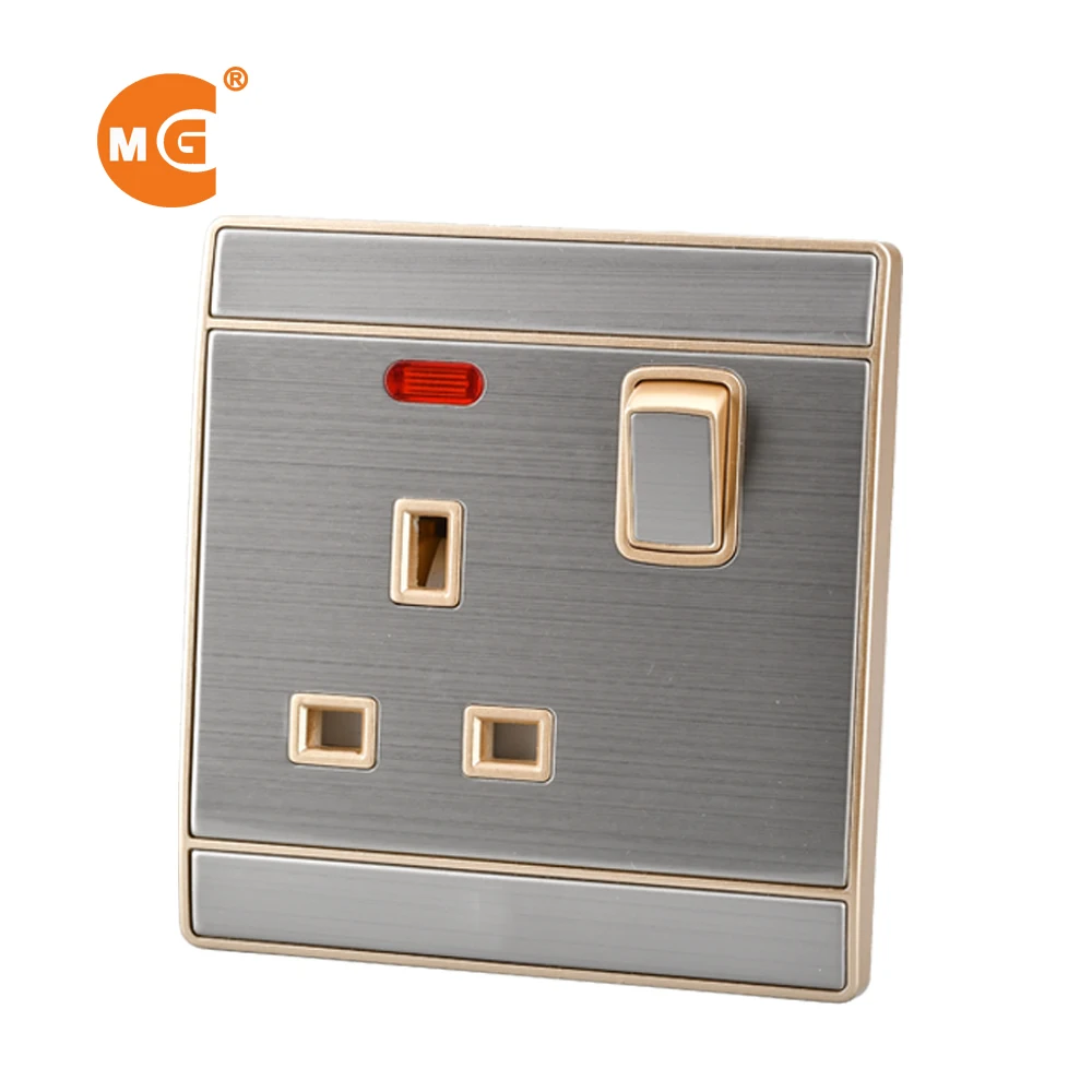 Британский стандарт BS1363, Великобритания, выключатель питания, 13 а, розетка, индикатор, 13 А, выключатель, розетка