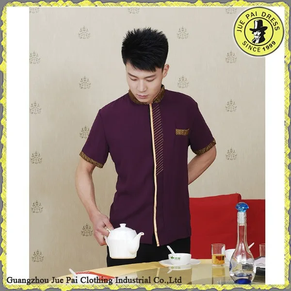 Custom design waiter and waitress uniform