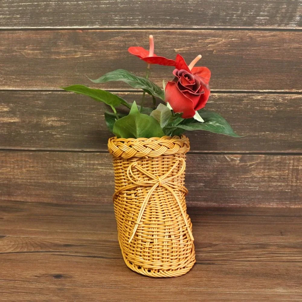 Boot Shape Rattan Vase for Home, Office, Garden, Christmas, New Year, Festival, Party, Wedding Decor