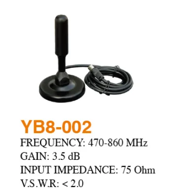 
digital HDTV antenna YB8-002 high gain digital antenna with big magnetic base 