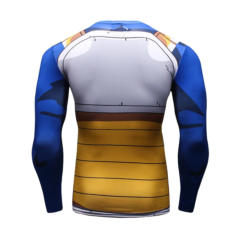Japanese Anime Cosplay Costume Son Goku Vegeta Shirts Mens Sublimation Workout Clothing