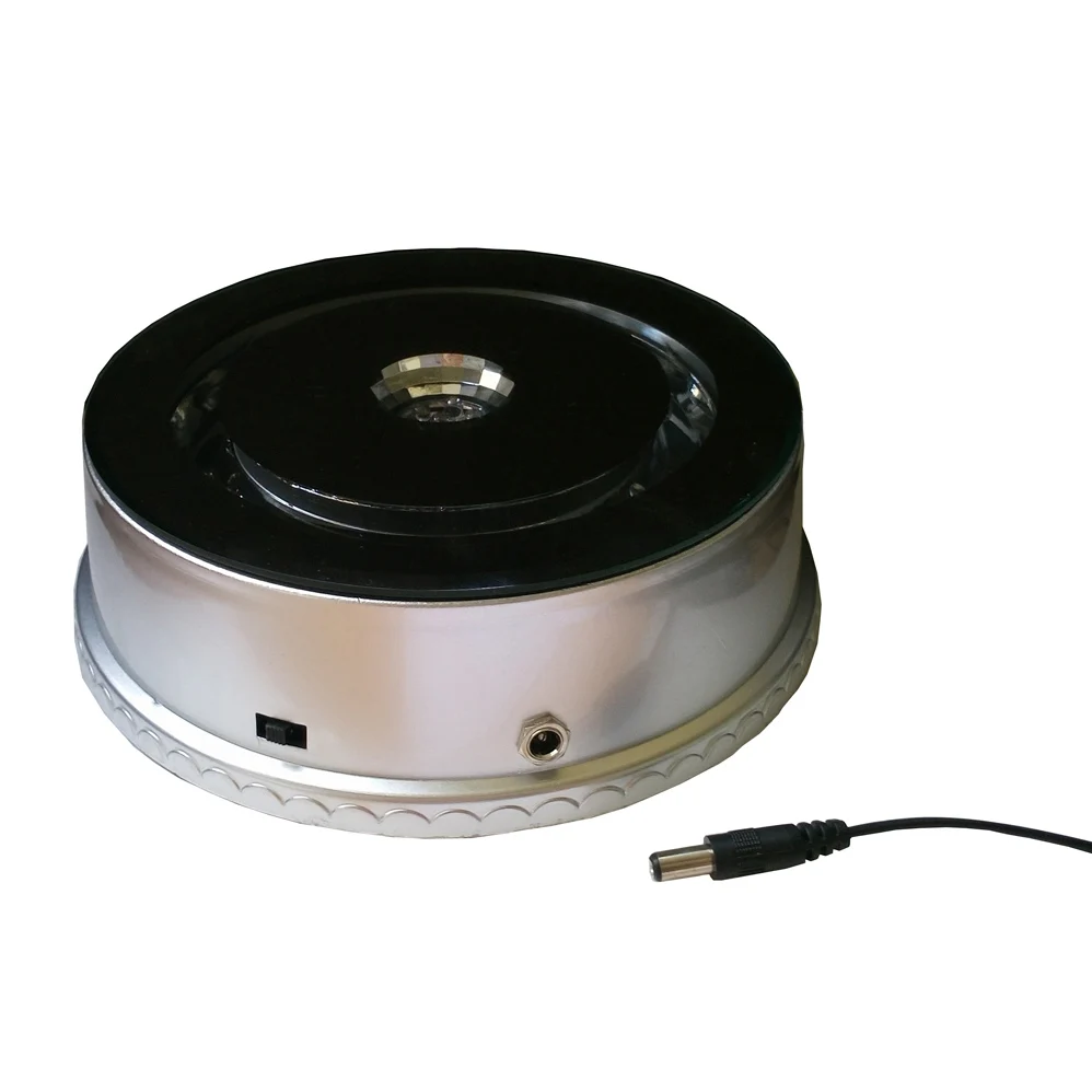 16cm Plastic rotating mirror led light base bottle glorifier display stand