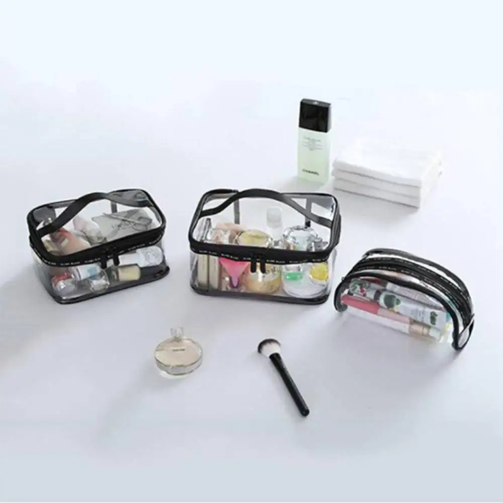 Clear Pvc Travel Wash Bag Toiletry Waterproof Plastic Cosmetic Makeup Bag for Bathroom