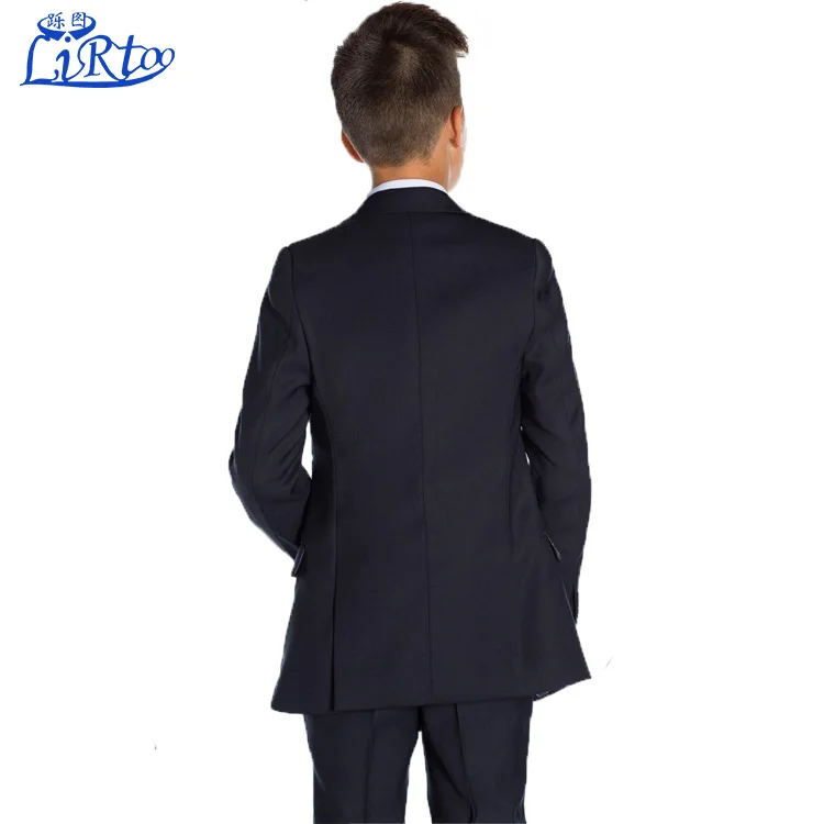 Wholesale Design boys navy wedding suit kids dress sample with suit tie wholesale