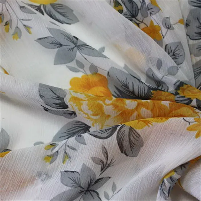 Wholesale crepe de chine fabric digital printed polyester chiffon fabric