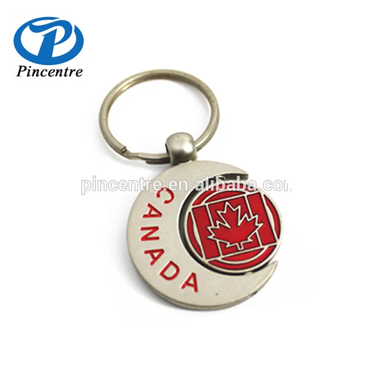 Custom Metal Canada Maple leaf Keychain,  Canada flag  keychain