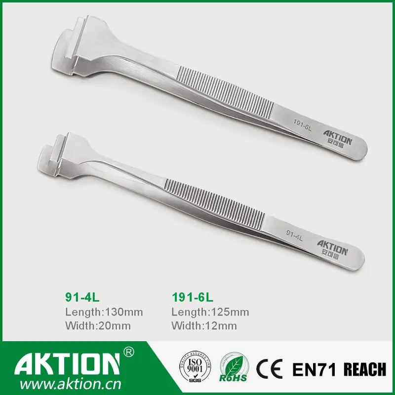 
high Precision Stainless steel Wafer Tweezers / electric tweezer for gripping wafer clip 91-4L/191-6L 