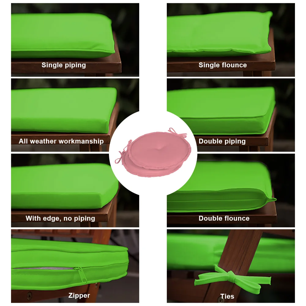 
Custom Made Economic Polyester Plain Chair Cushion Pads Round Shape Cushions for Living Room 