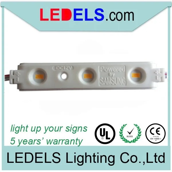 
cul approved led lights for lightbox signs,1.2w 12v 120LM 3 led per module ip65 
