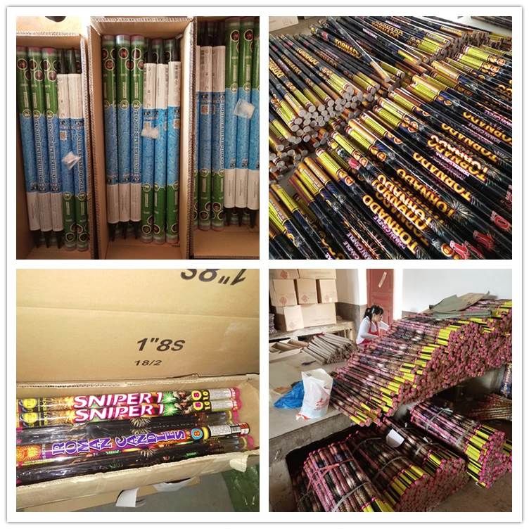 SP2106 1 inch 6 shots fireworks roman candle factory